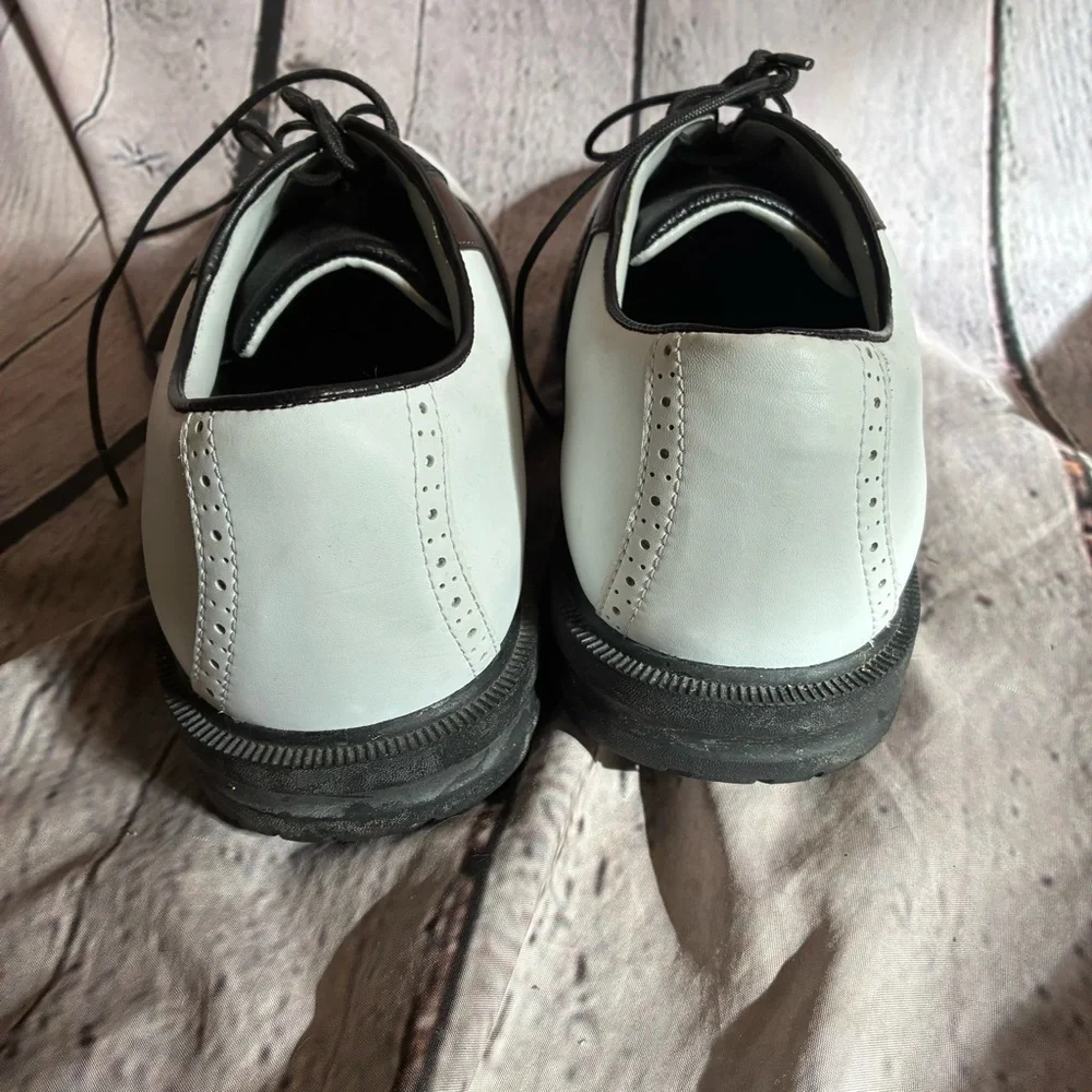 Thom Mcan Men’s Leather Two Tone Lace Up Oxford Golf Lug Sole Shoes Size 10‎ GUC